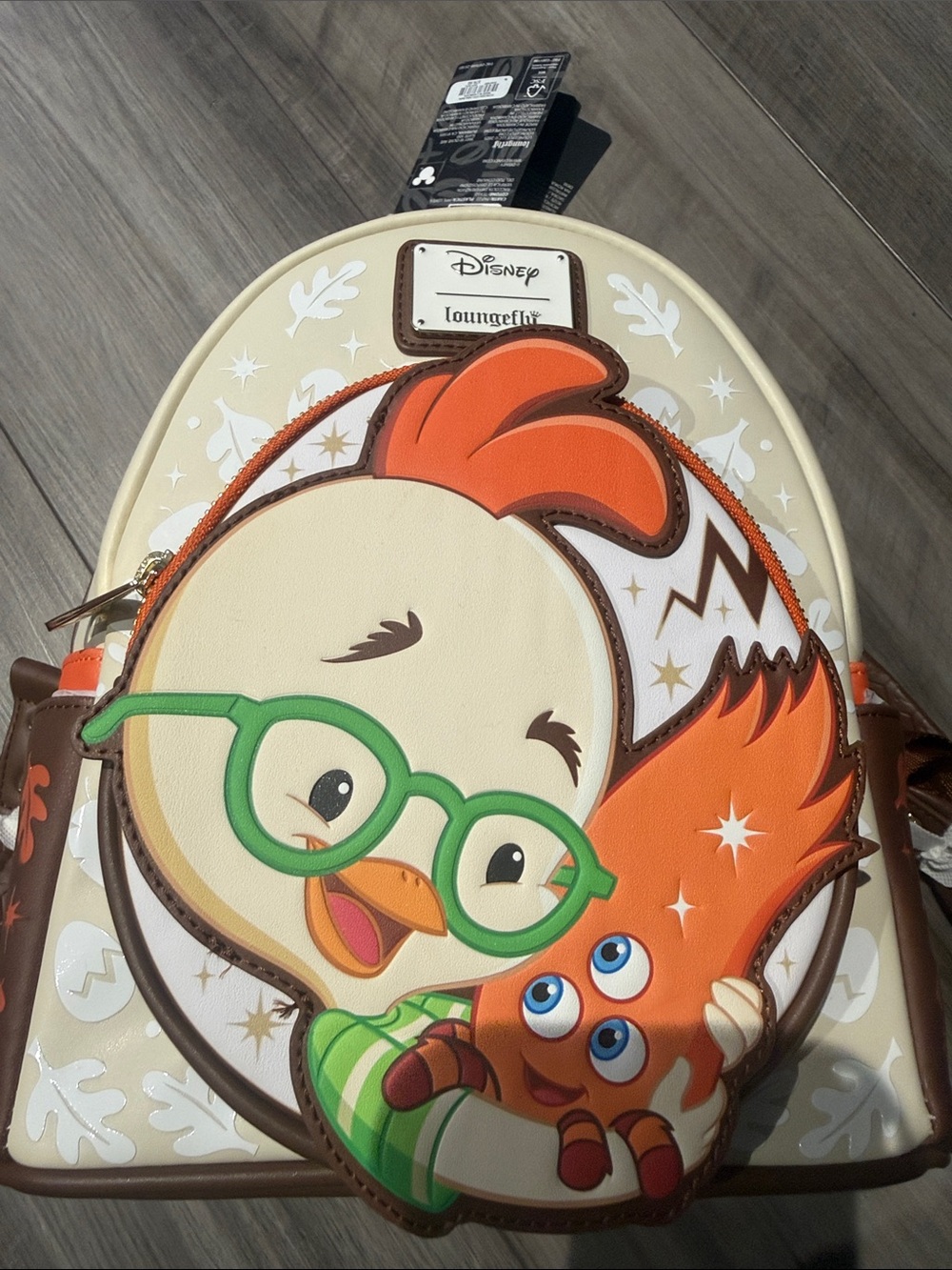 Loungefly Disney Chicken Little Cream & Orange Mini Backpack